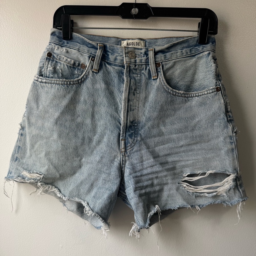 AGOLDE Women's Blue Denim Shorts